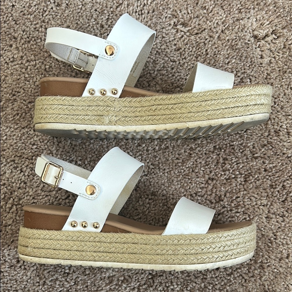 Xappeal White Espadrille Platform Sandals